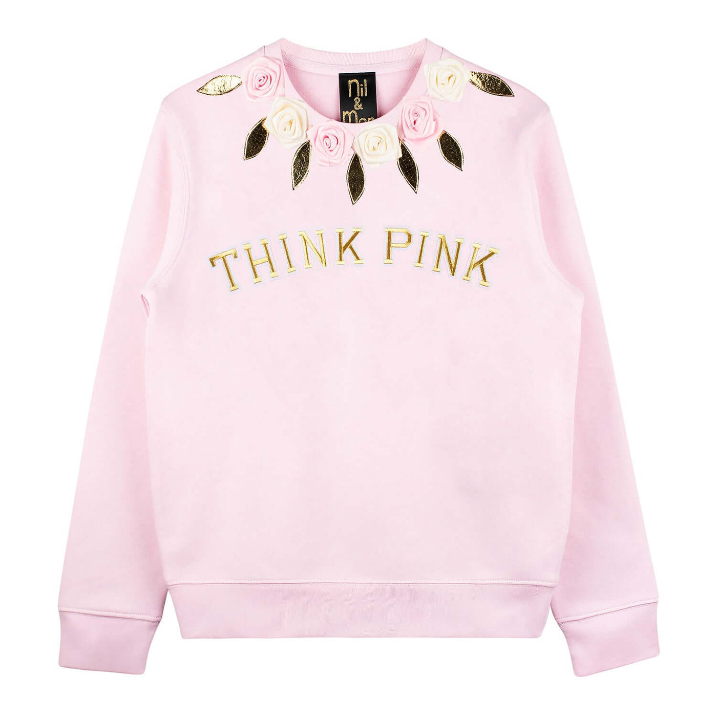 Sweatshirt "Think Pink" - light pink
