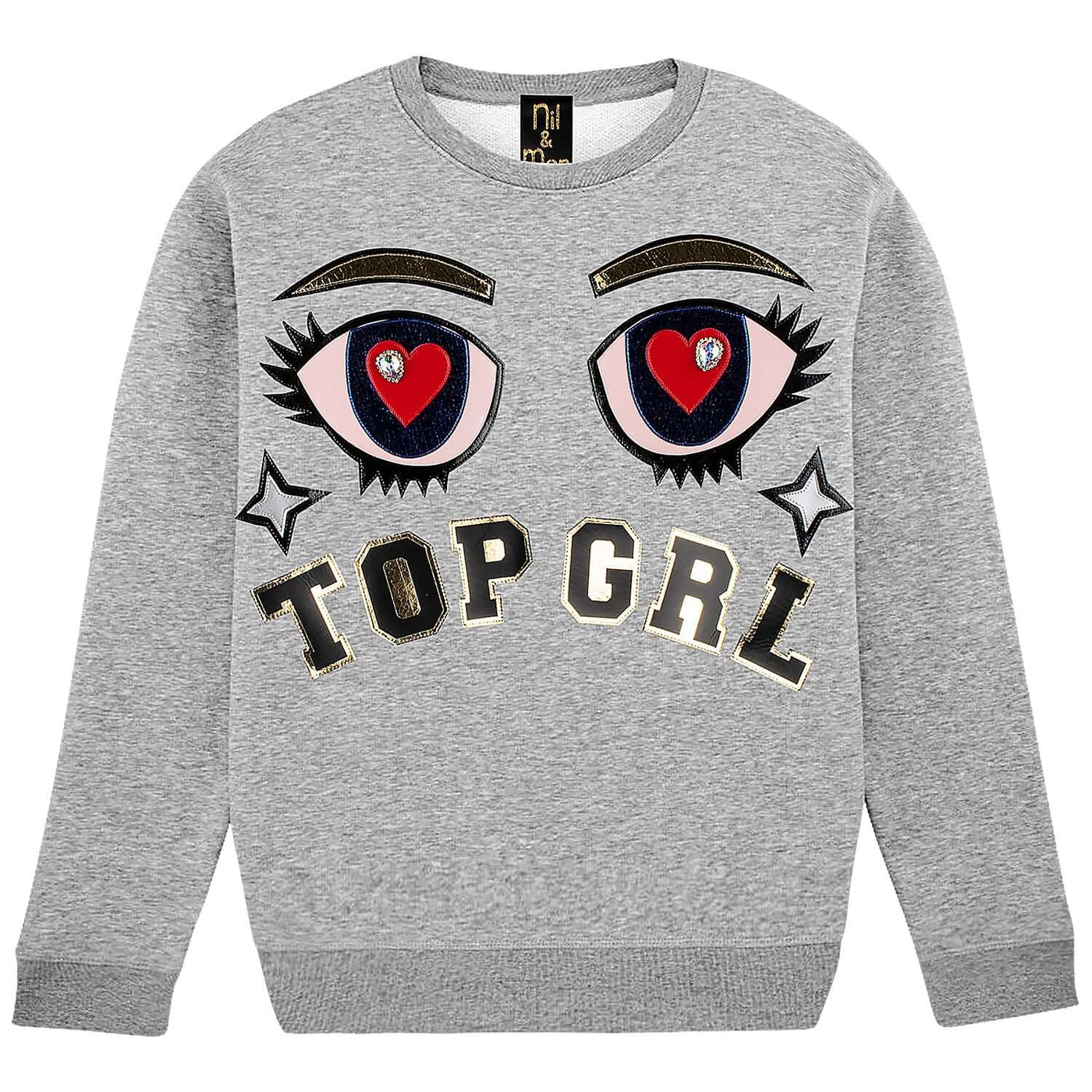 Sweatshirt "Top GRL" - heather grey
