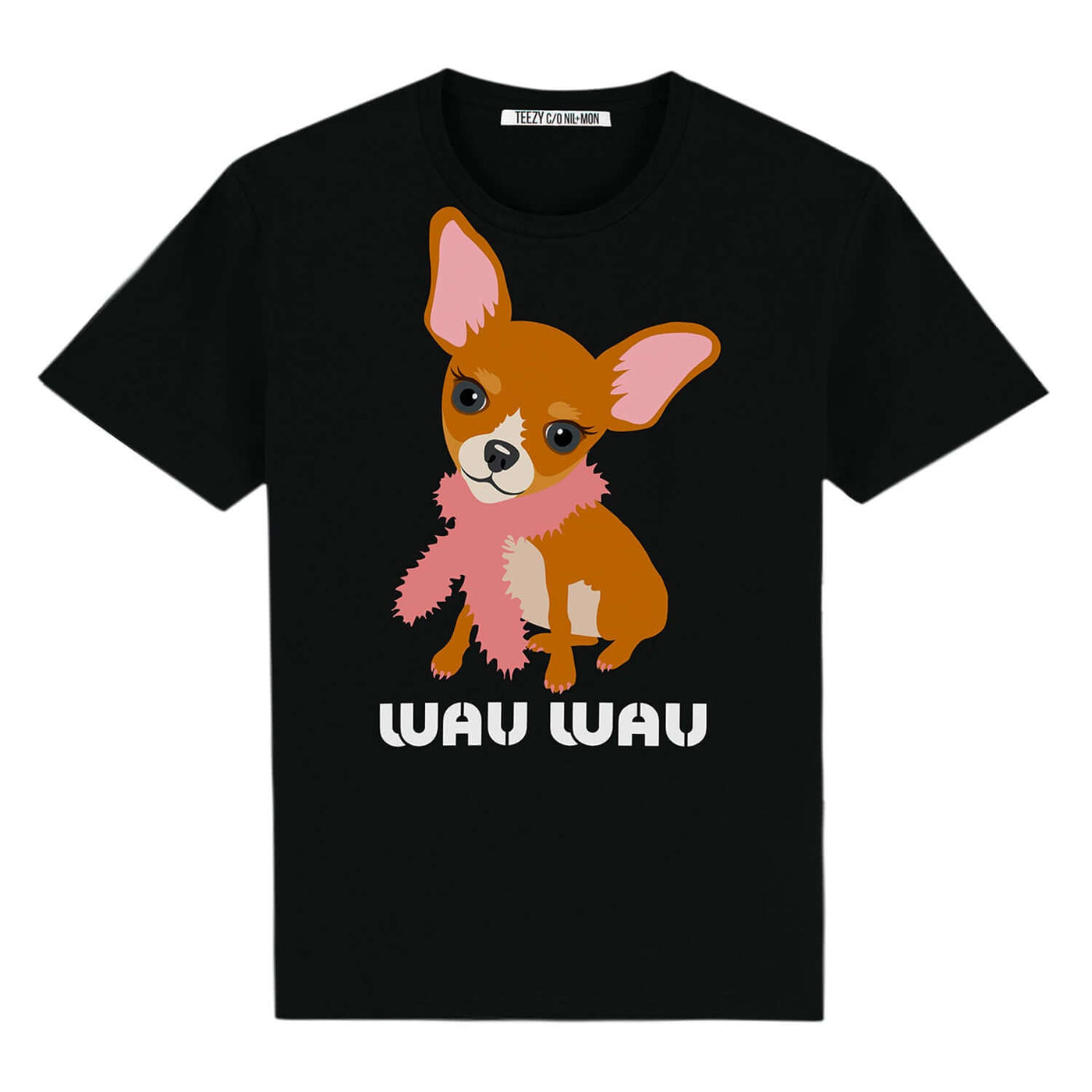 T-Shirt "TZ Wau Brown" - black