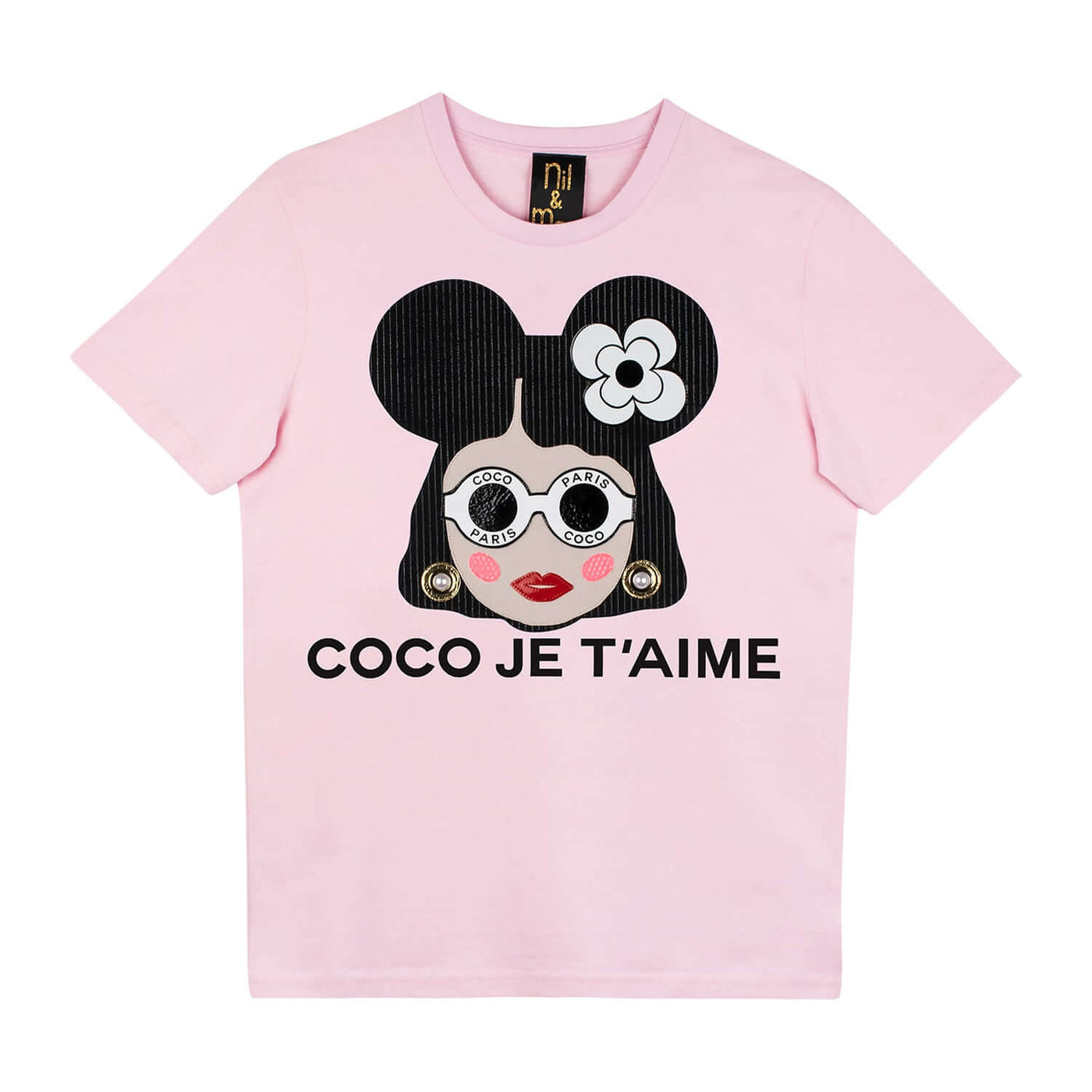 T-Shirt "Coco Je" - light pink