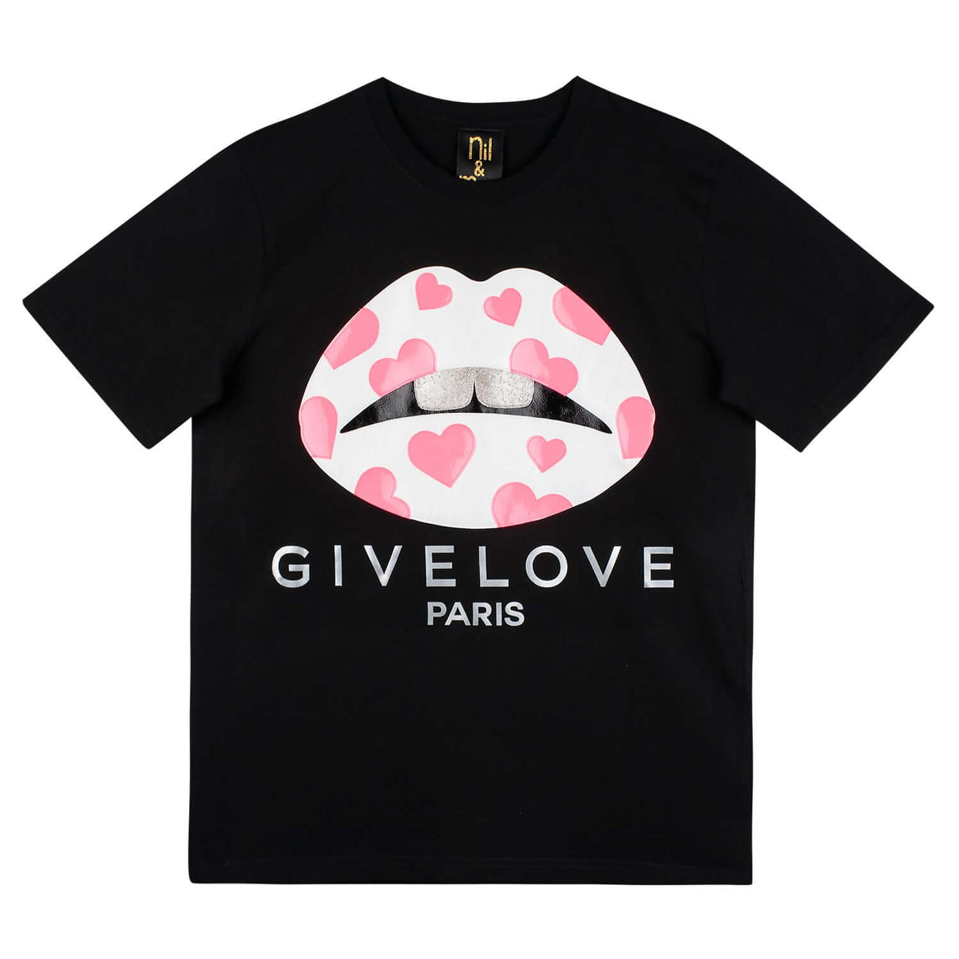 T-Shirt "Givelove White" - black