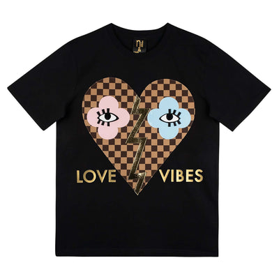 T-Shirt "Love Vibes" - black