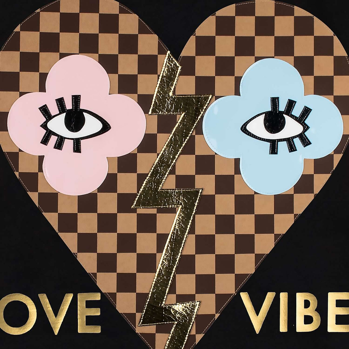 T-Shirt "Love Vibes" - black (Detail)