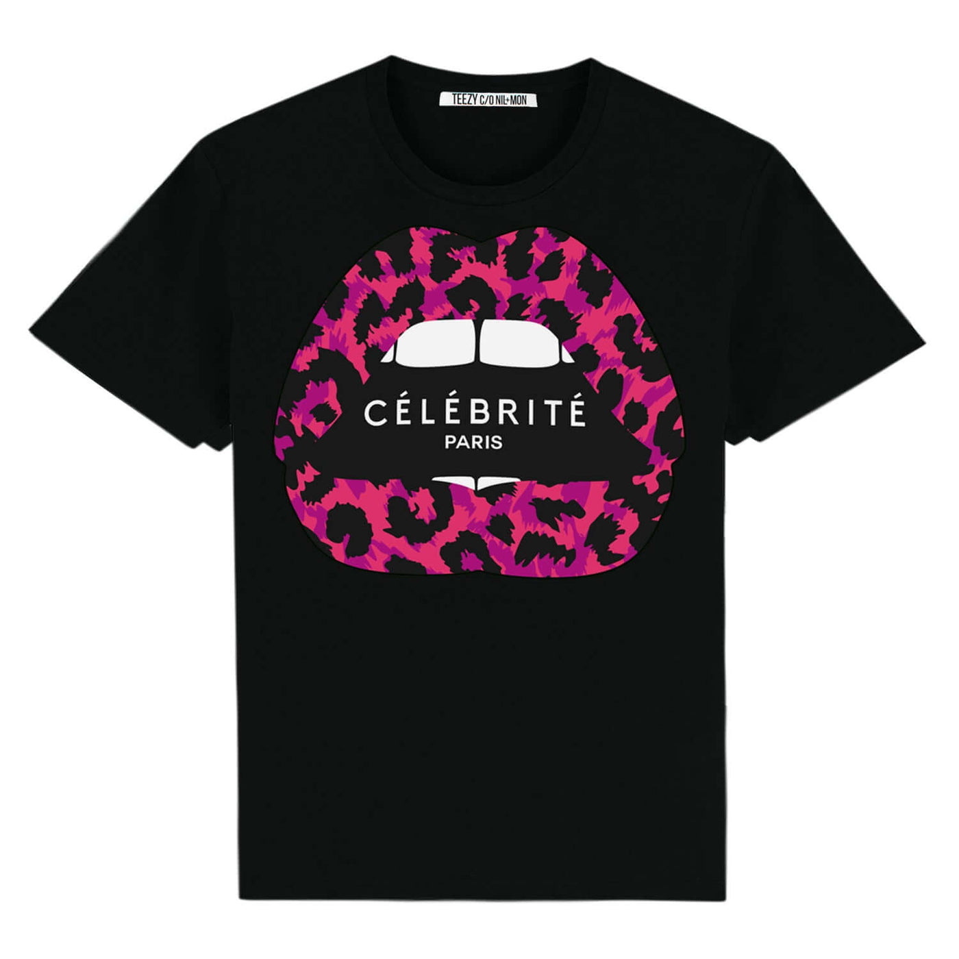 T-Shirt "TZ Celebrite Pink" - black