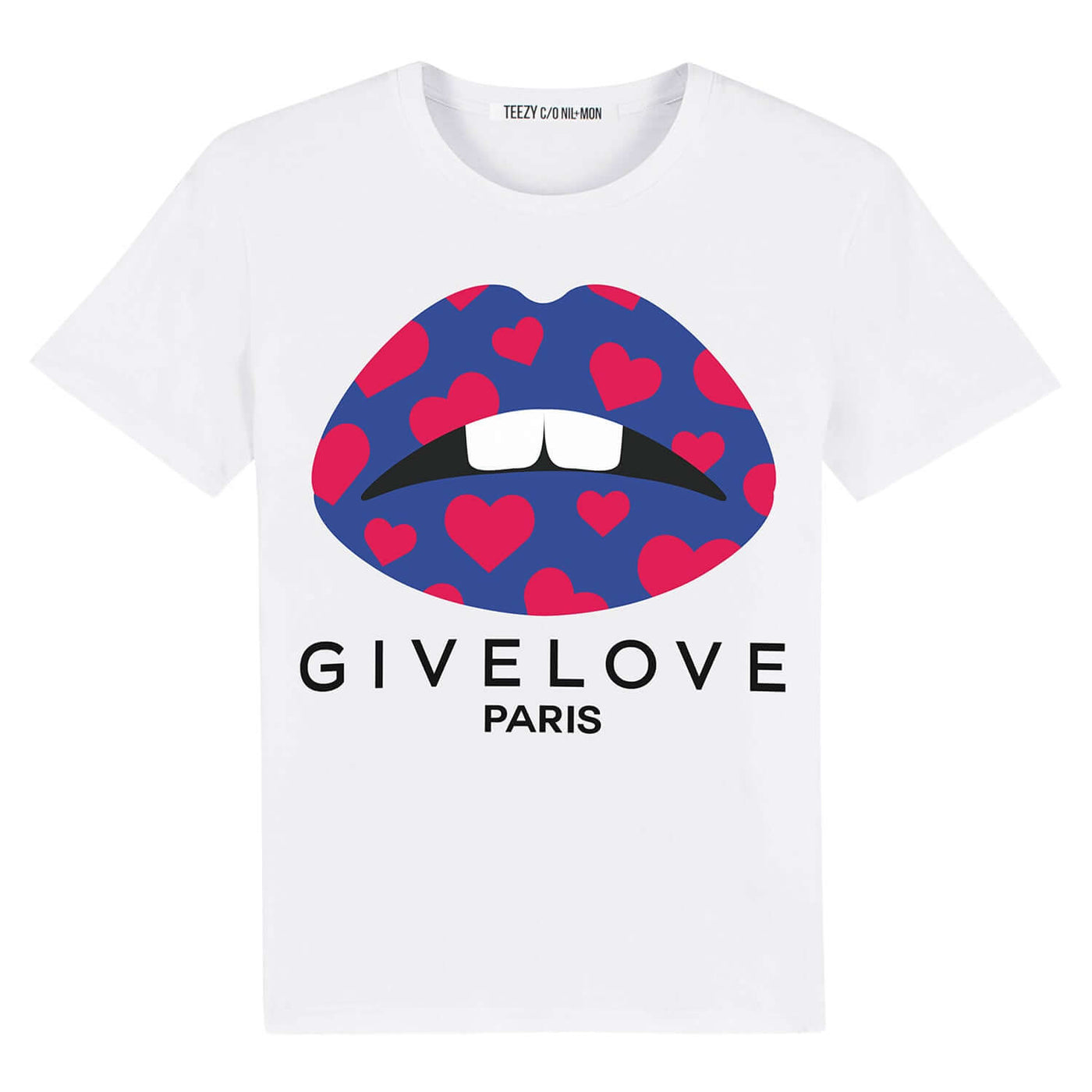 T-Shirt "TZ Givelove Blue" - white