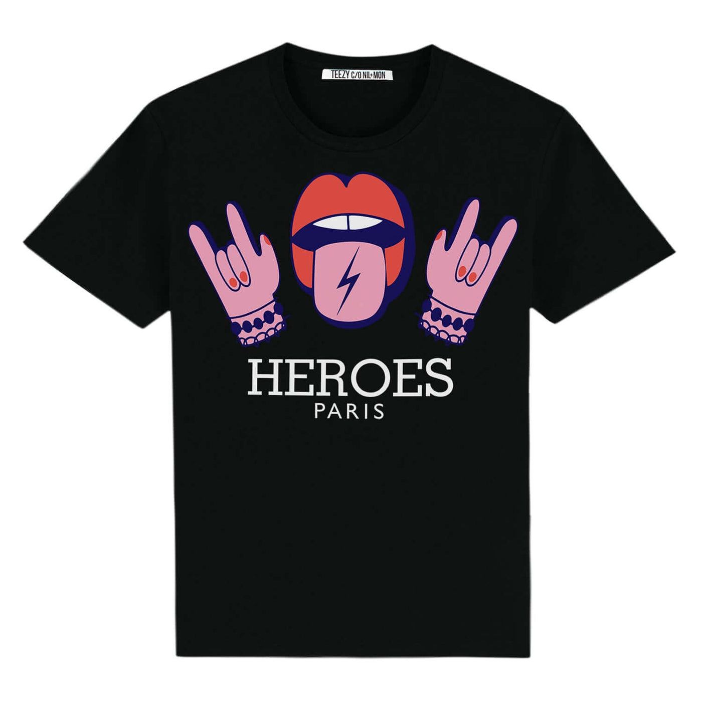 T-Shirt "TZ Heroes Lips" - black