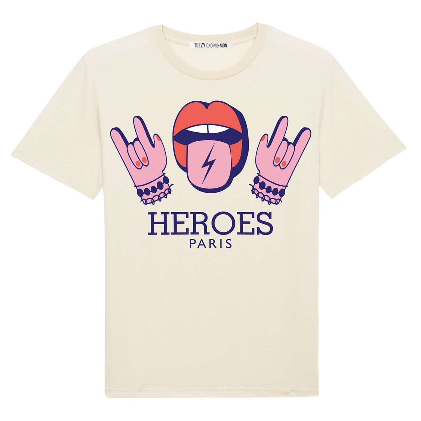 T-Shirt "TZ Heroes Lips" - creme