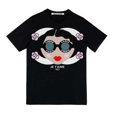 T-Shirt "TZ Je t'aime" - black