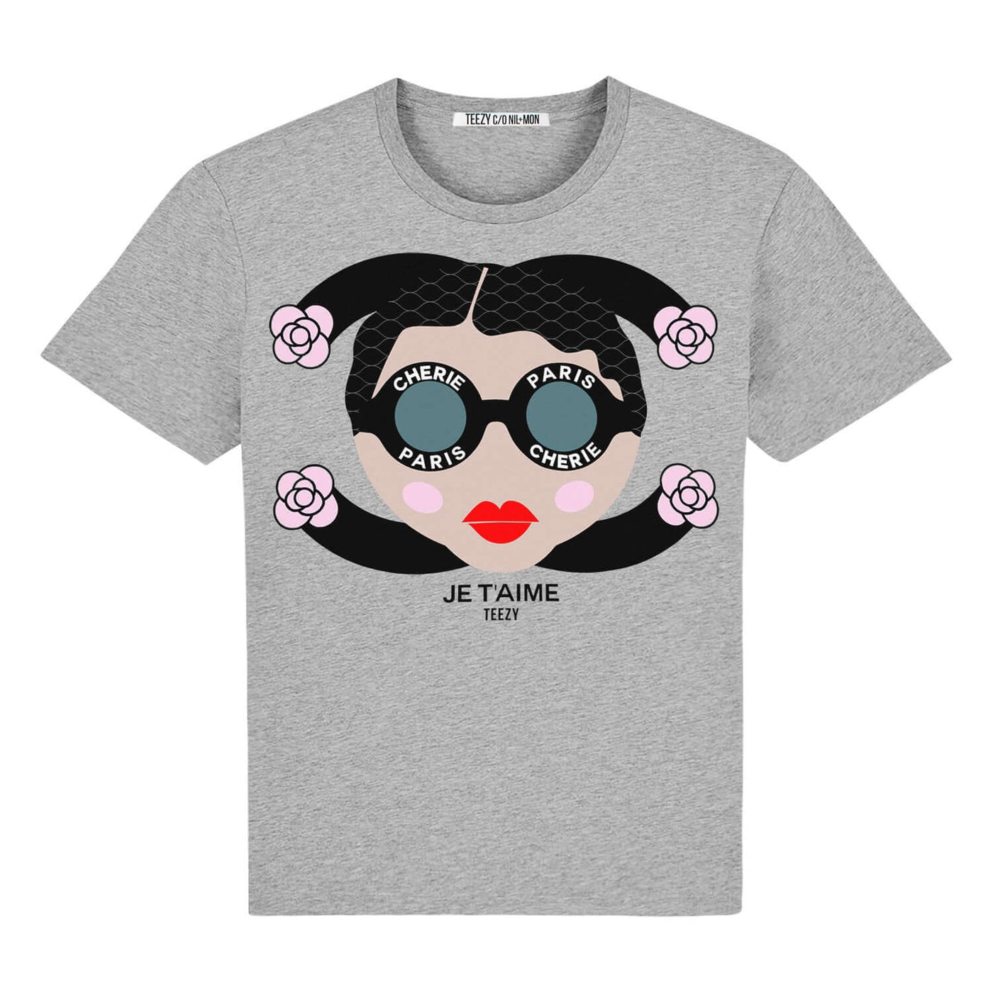 T-Shirt "TZ Je t'aime" - heather grey