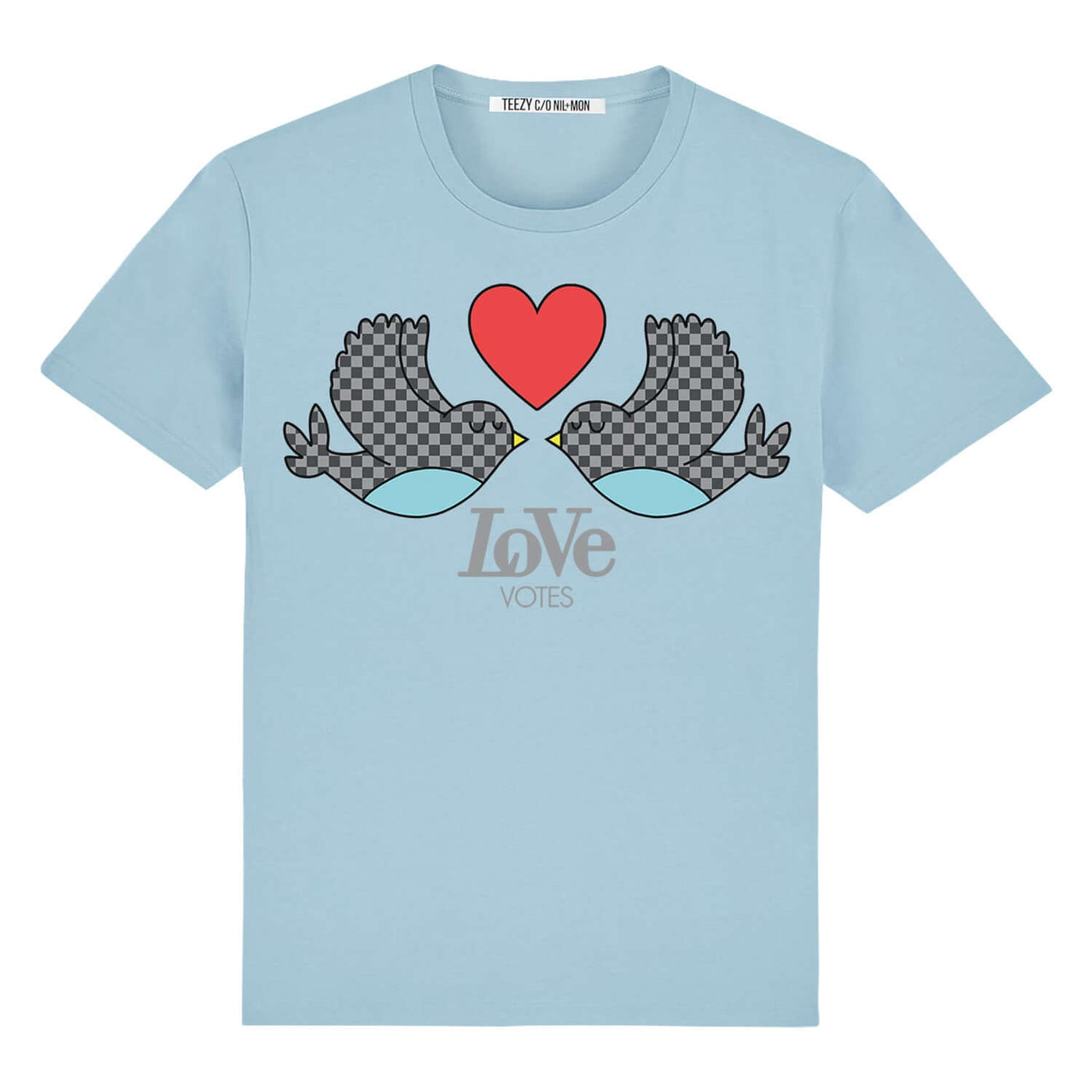 T-Shirt "TZ Love Red" - light blue