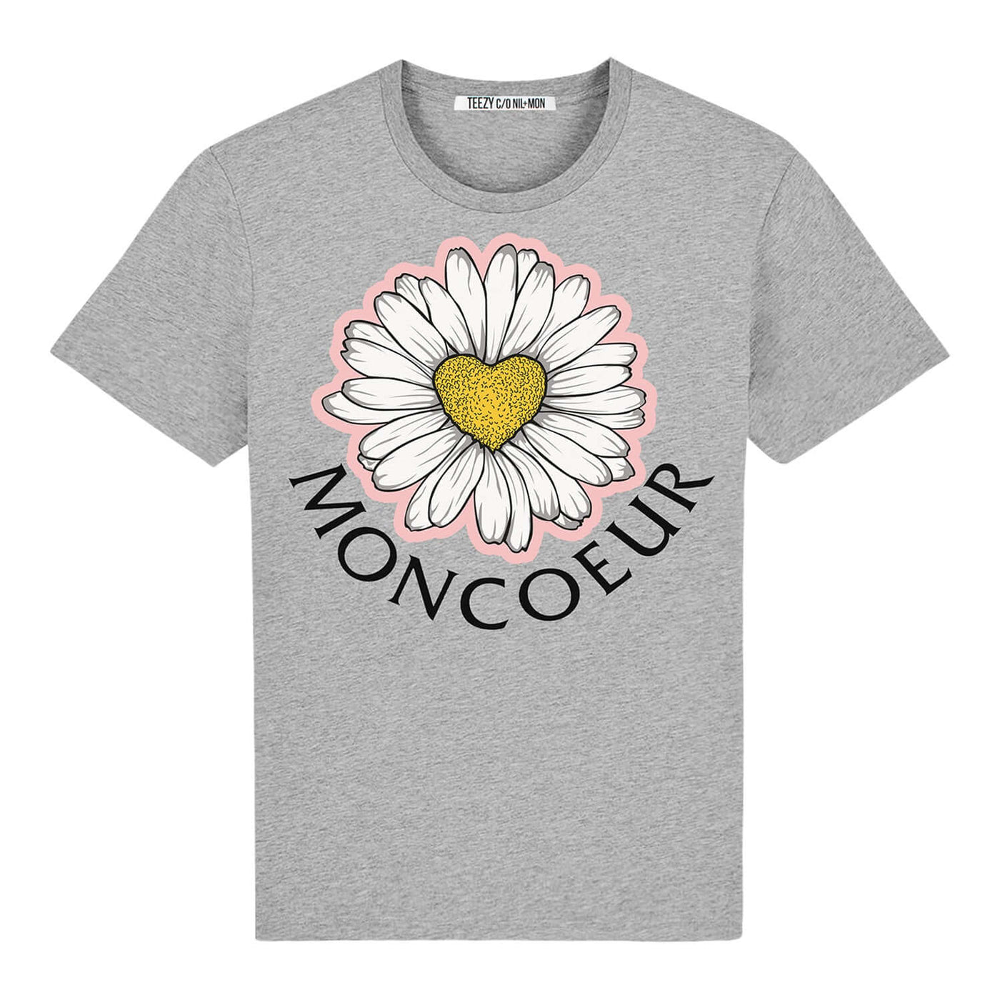 T-Shirt "TZ MonCoeur Rose" - heather grey