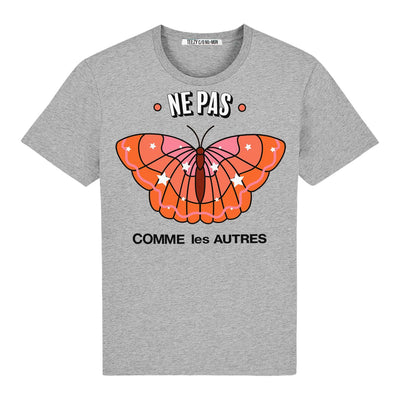 T-Shirt "TZ Ne Pas Red" - heather grey