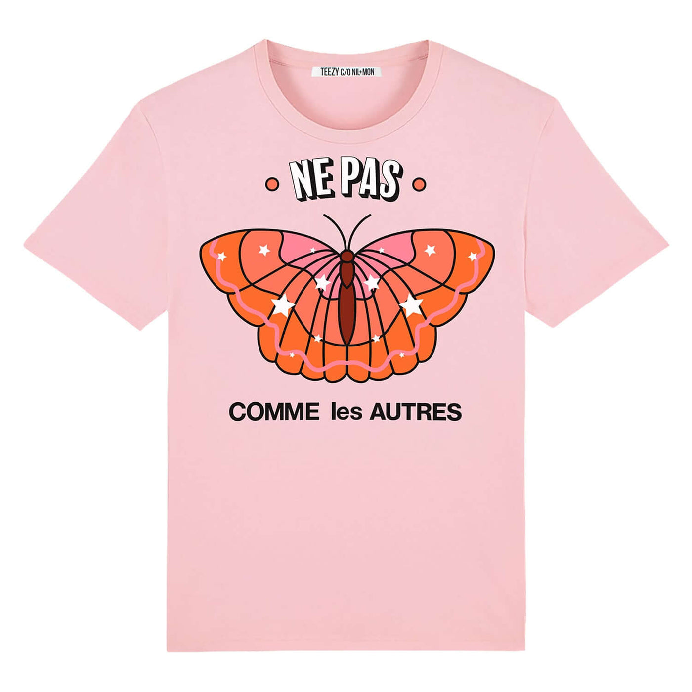 T-Shirt "TZ Ne Pas Red" - light pink