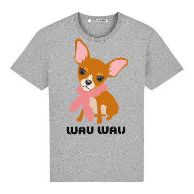 T-Shirt "TZ Wau Brown" - heather grey